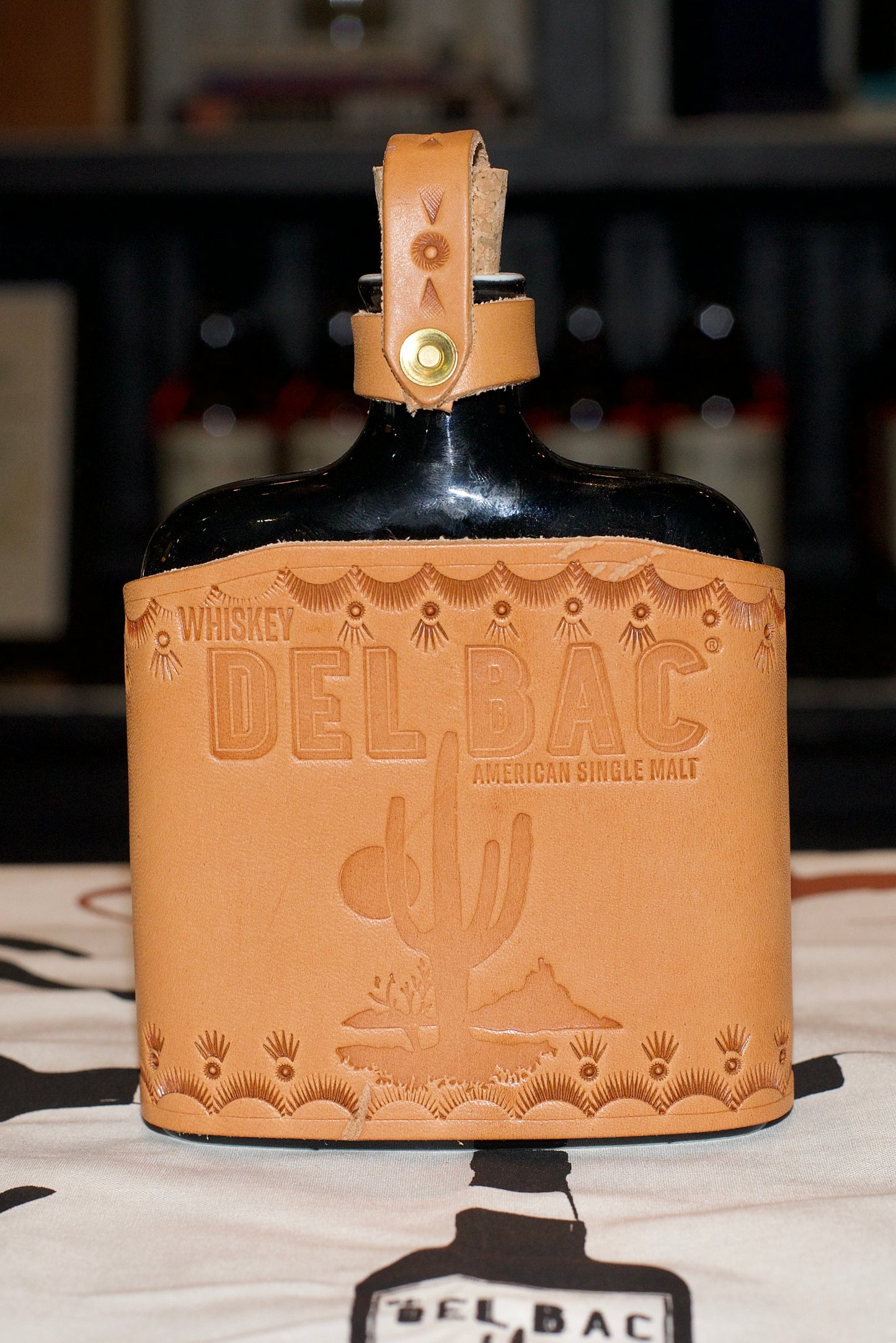 Stagger Lee Adorned Leather Flask