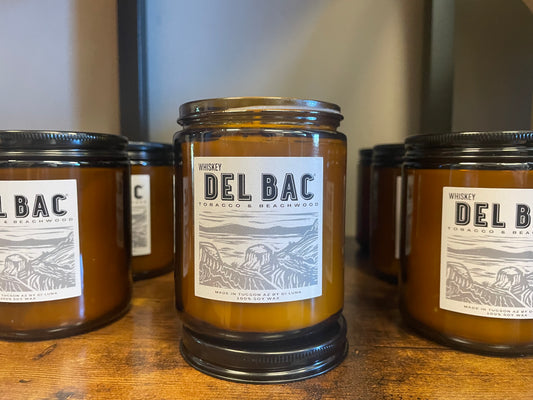 Whiskey Del Bac X DiLuna Candle Collab