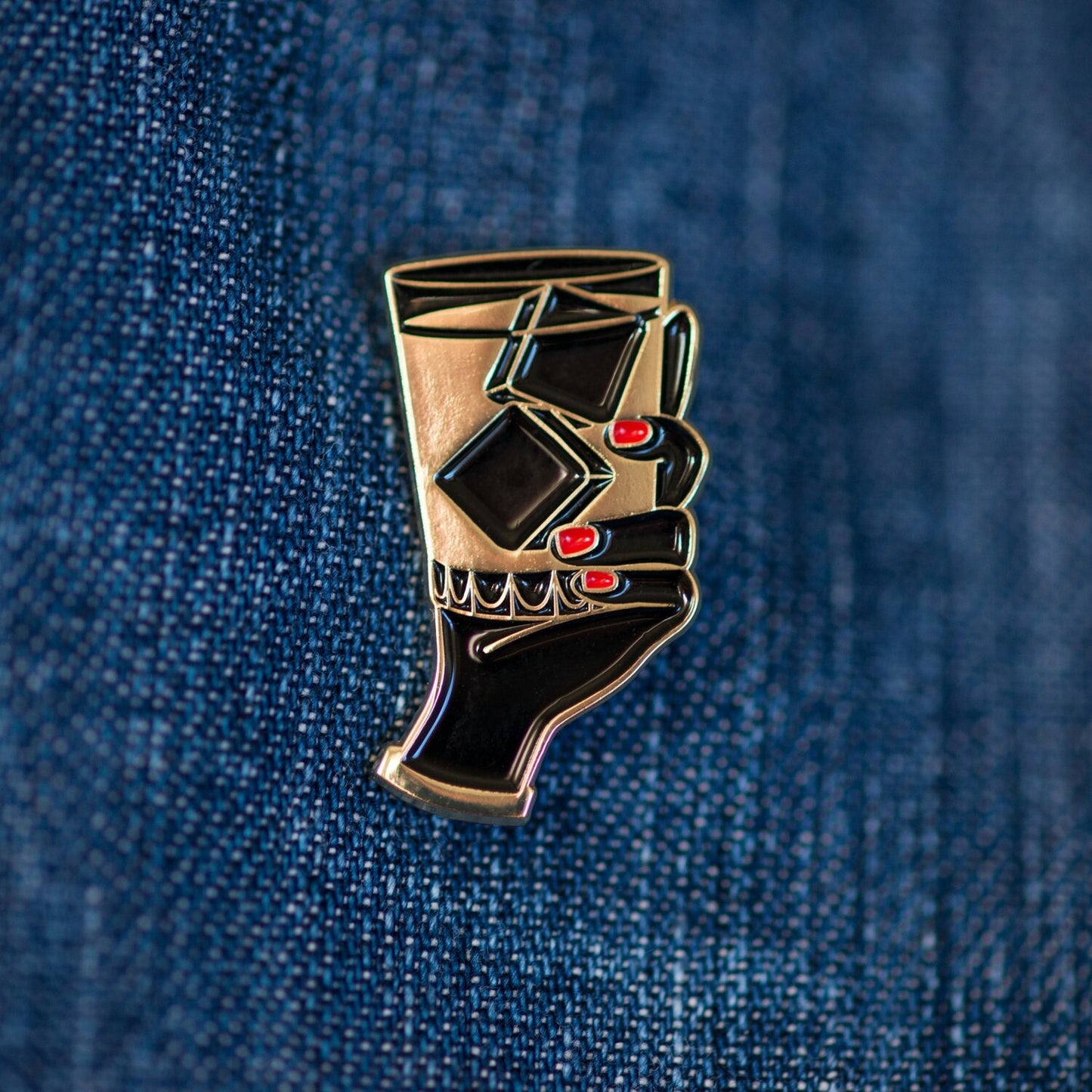 Woman with Whiskey Pin