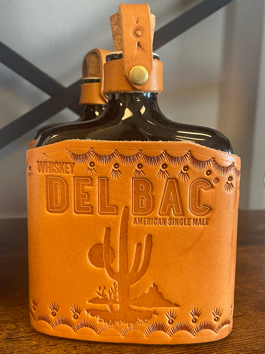 Adorned Leather Flask