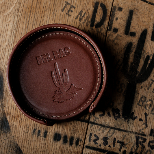 Leather Whiskey Del Bac Coasters