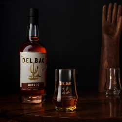 Whiskey Del Bac Dorado single malt whiskey is mesquited and distilled in Arizona. 
